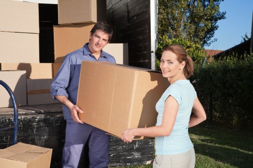 Happy customers with their successful move